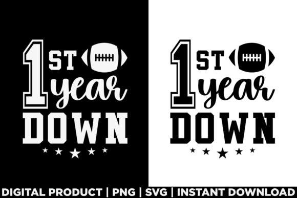 1st Year Down Birthday Football Tee: A Graphic for T-Shirt Designs