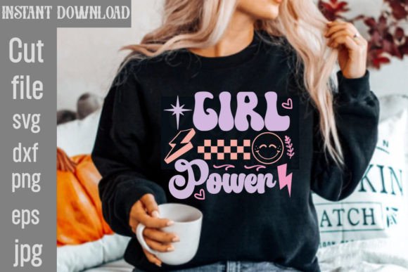Girl Power SVG Retro: A Bold Embroidery Design