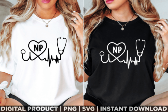 Heartbeat Nurse Practitioner Graphics for T-Shirts
