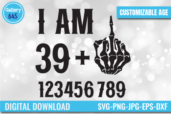 Humorous 39 Plus Middle Finger for T-Shirt Designs and Graphics