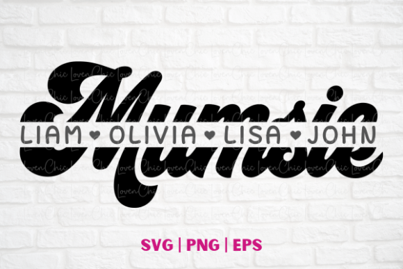 Mumsie Monogram - A Charming Graphics Asset for T-Shirt Designs