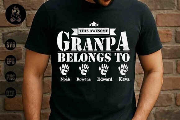 Personalized Awesome Grandpa SVG for T-Shirt Designs